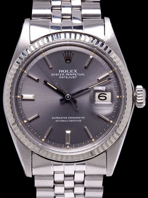 gray and sons rolex watches|Rolex Datejust 36 1601 Grey Pie Pan dial All original .